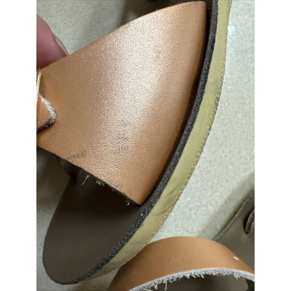 Saltwater Sun San Surfer Sandals Size 3 Girls‎ Rose Gold Summer